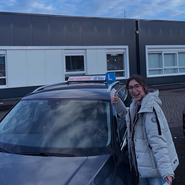 Geslaagde leerling van Autorijschool Bas Scheffers