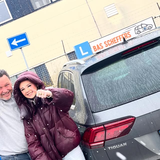 Geslaagde leerling van Autorijschool Bas Scheffers
